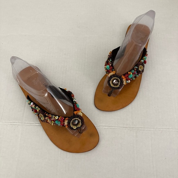 Bali Moom Shoes - Bali Moom Beaded Sandals Size 40(9 US))